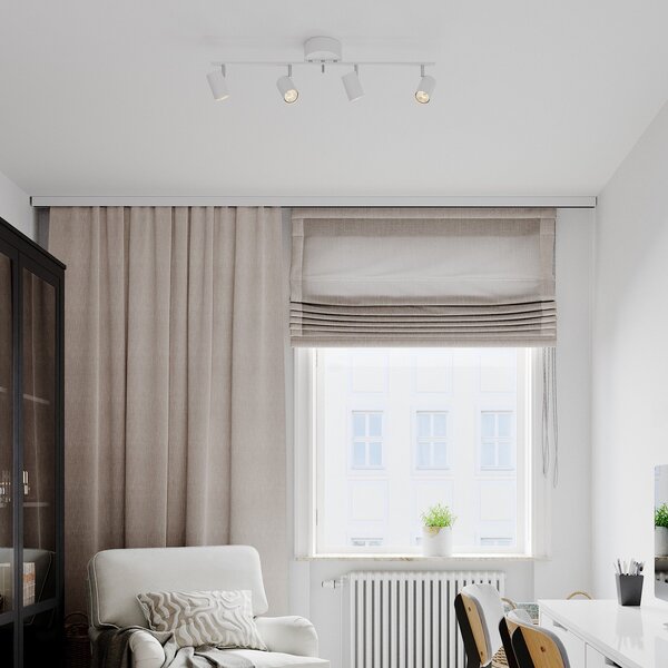 Lampa Sufitowa By Rydéns, Correct, ściemnialny, biały, salon, metal, nowoczesny