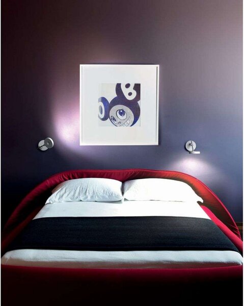 Lampa Ścienna Rotaliana, ściemnialny, biały, salon, aluminium