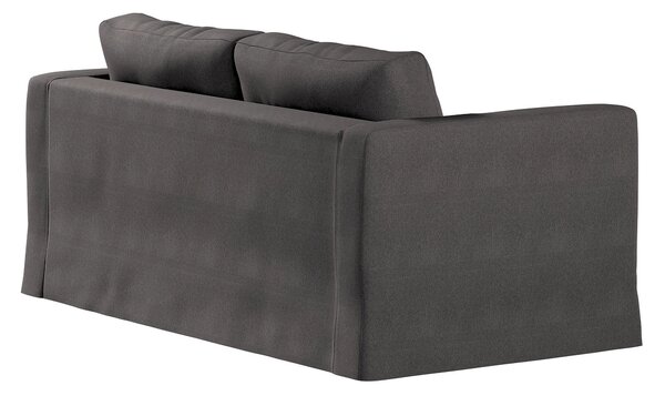 Pokrowiec na sofę Karlstad 2-osobową nierozkładaną długi kolor szary tkanina strukturalna