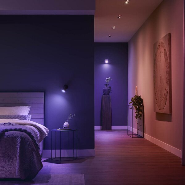 Lampa Sufitowa Philips Hue, ściemnialny, biały, salon, metal