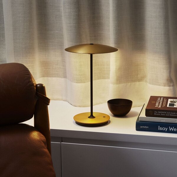 Lampa Stołowa MARSET, Ginger, ściemnialny, złoty | mosiężny, salon, metal, design