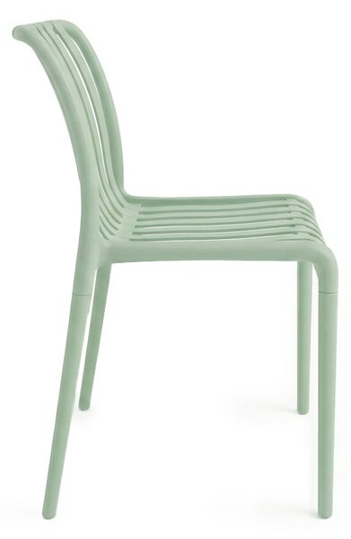 Zestaw ogrodowy TREGO ISLAND - 2 krzesła i okrągły stół ø 60 cm, zielony