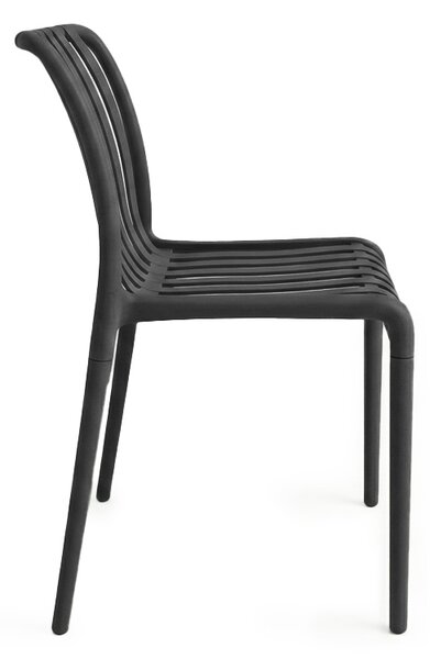 Zahradní set TREGO ISLAND - 2 židle a kulatý stůl ø 60 cm, antracitová