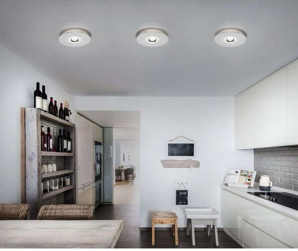 Lampa Sufitowa Lodes, ściemnialny, biały, salon, metal