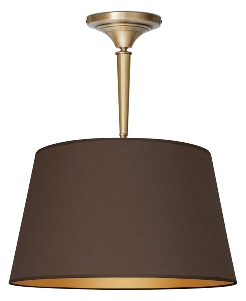 Mosiężna lampa wisząca z brązowym abażurem YA-S1CK45m