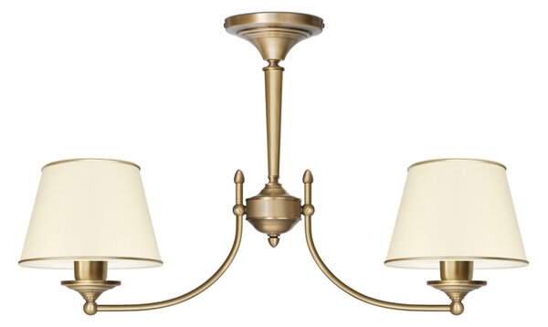 Lampa mosiężna z dwoma abażurami YA-S2AK