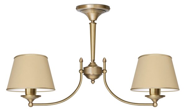 Lampa mosiężna z dwoma abażurami YA-S2AK