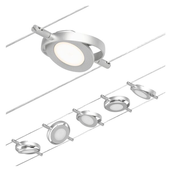 Lampa Sufitowa Paulmann, Wire RoundMac, szary, przedpokój, metal, nowoczesny