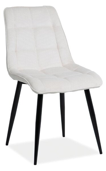 Krzesło tapicerowane CHIC SZTRUKS kremowe SIGNAL