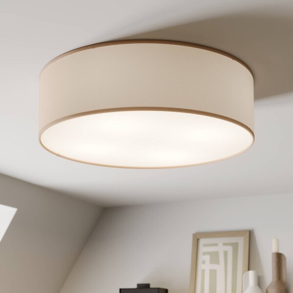 Lampa sufitowa Rondo TK Lighting, możliwość ściemniania, kremowy / amber, sypialnia, tkanina / materiał / jedwab, nowoczesny