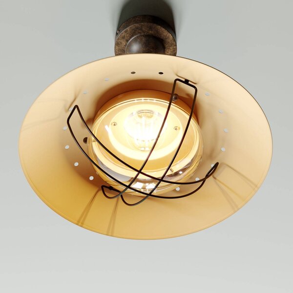 Lampa sufitowa Louisanne Lindby, możliwość ściemniania, brązowy / rdzawy, kuchnia, metal, morski