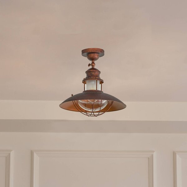 Lampa sufitowa Louisanne Lindby, możliwość ściemniania, brązowy / rdzawy, kuchnia, metal, morski