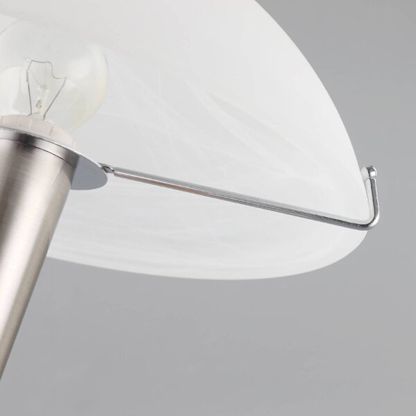Lampa stołowa Viola Lindby, biały / opal, sypialnia, metal, nowoczesny