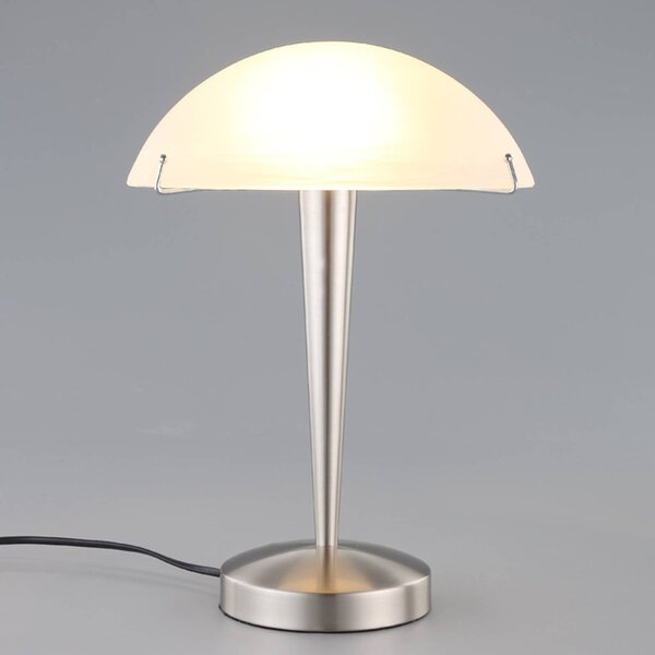 Lampa stołowa Viola Lindby, biały / opal, sypialnia, metal, nowoczesny