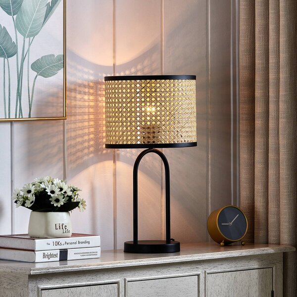 Lampa stołowa Yaelle Lindby, jasne drewno, salon / jadalnia, drewno, skandynawski