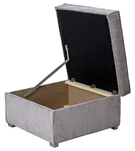 Ciemnozielona pufa SMART COSARO z miejscem do przechowywania 65x65 cm