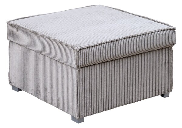 Beżowy taboret SMART COSARO z miejscem do przechowywania 65x65 cm