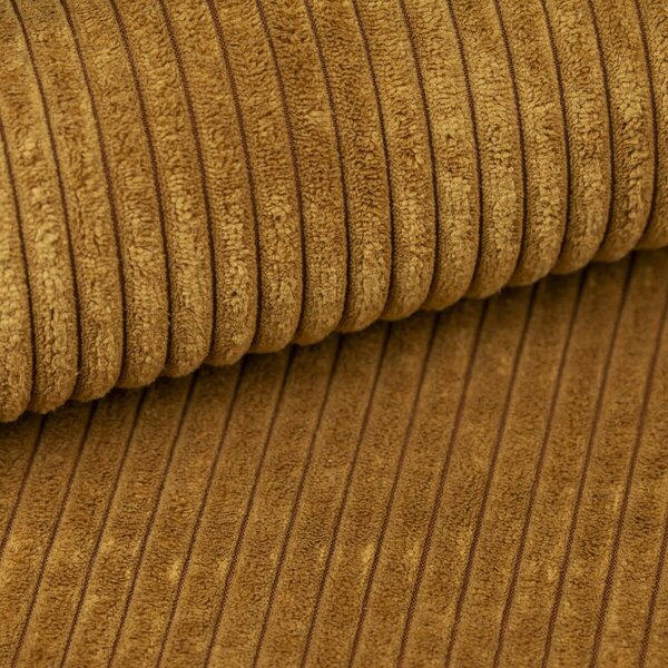 Rozkładana narożna sofa TAVERO SLIM 201x140 cm, musztardowa, uniwersalna