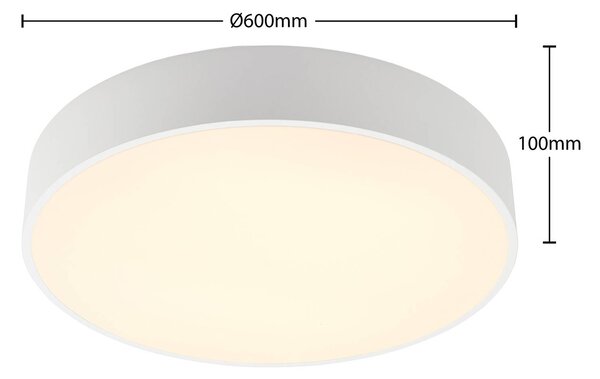 Lampa sufitowa LED Noabelle Arcchio, możliwość ściemniania, biały / opal, kuchnia, metal, nowoczesny