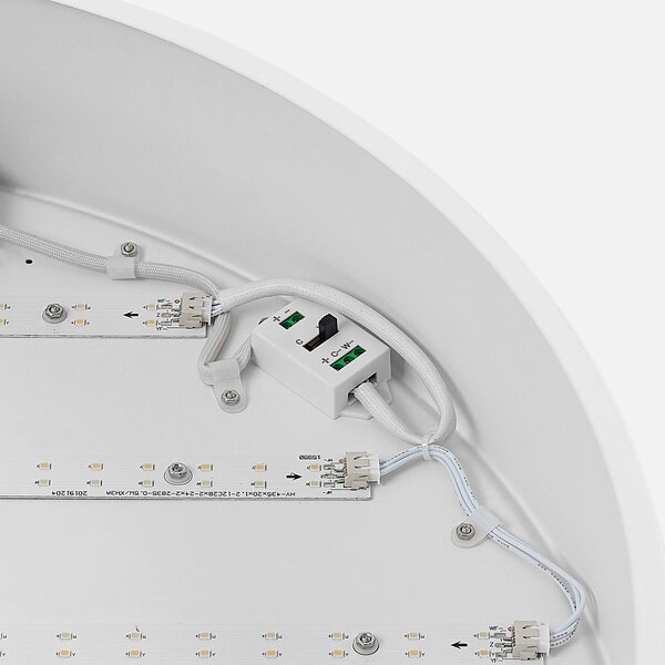 Lampa sufitowa LED Noabelle Arcchio, możliwość ściemniania, biały / opal, kuchnia, metal, nowoczesny