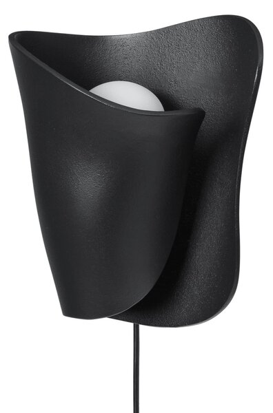 Lampa Ścienna ferm LIVING, OYSTER, czarny, salon, aluminium, design