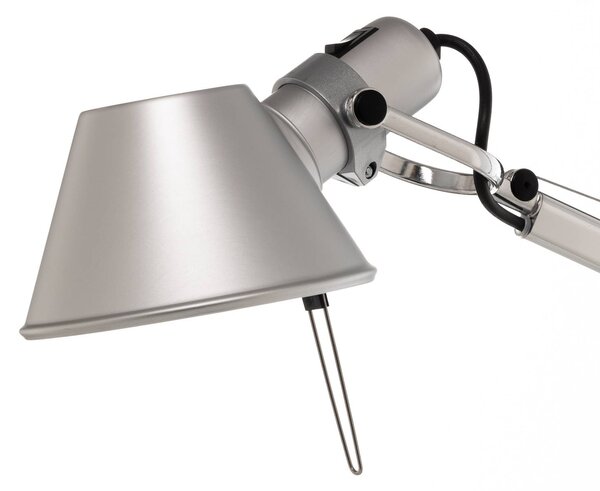 Artemide Lampa stołowa Tolomeo, aluminiowy / szary / cynkowy, biuro, aluminium, design