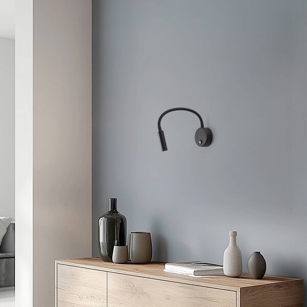 Kinkiet Lagos TK Lighting, czarny, sypialnia, metal, nowoczesny