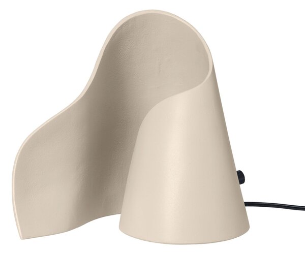 Lampa Stołowa ferm LIVING, OYSTER, ściemnialny, beżowy, salon, aluminium, design