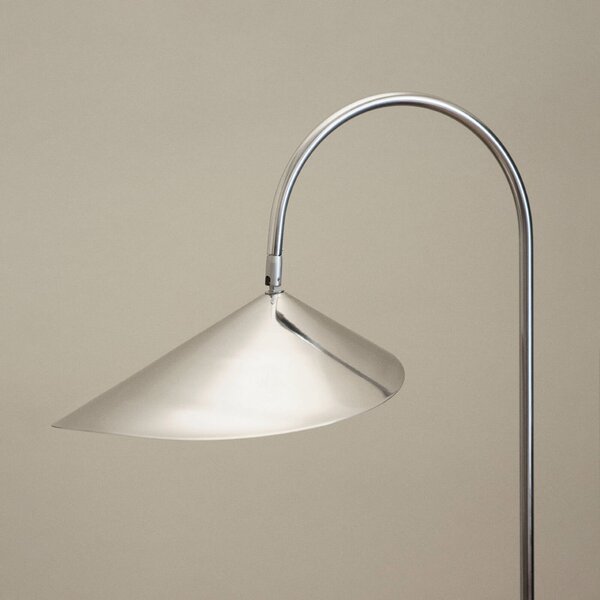 Lampa Podłogowa ferm LIVING, Arum, metaliczny, salon, marmur, design