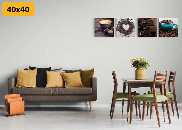 Zestaw obrazów aromat dobrej kawy
