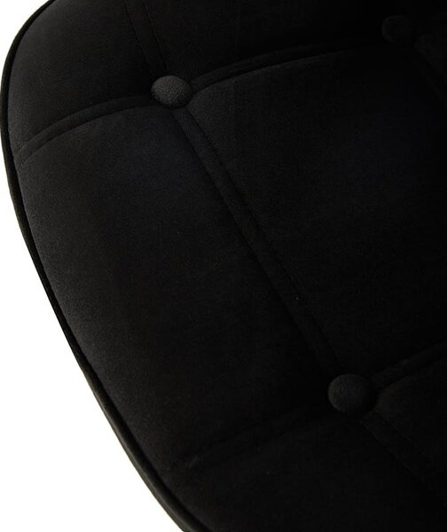 MebleMWM KRZESŁO TAPICEROWANE DC-5006 CZARNY WELUR | OUTLET