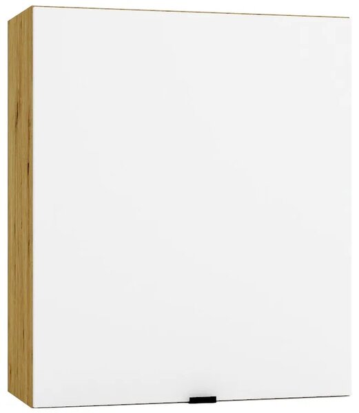 Jednodrzwiowa Szafka Biały Kuchenna Górna 60 Cm + Dąb Artisan S0-N79