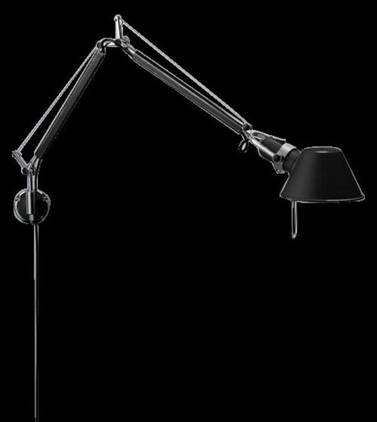 Lampa Ścienna Artemide, czarny, gabinet | pracownia, aluminium, design