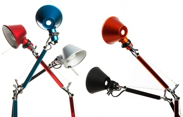 Lampa Ścienna Artemide, niebieski, gabinet | pracownia, aluminium, design