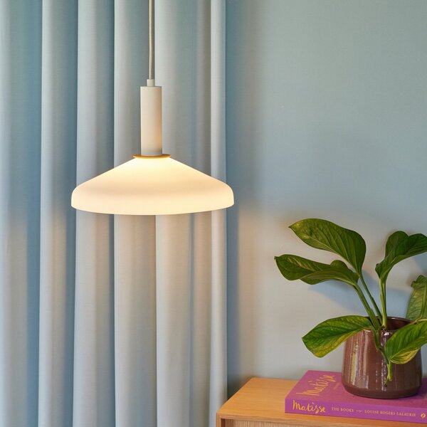 Lampa Wisząca Hübsch, Apollo, ściemnialny, biały, jadalnia, szkło, skandynawski