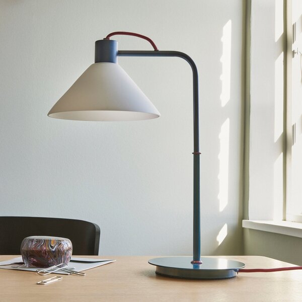 Lampa Stołowa Hübsch, Spot, niebieski, salon, metal, design