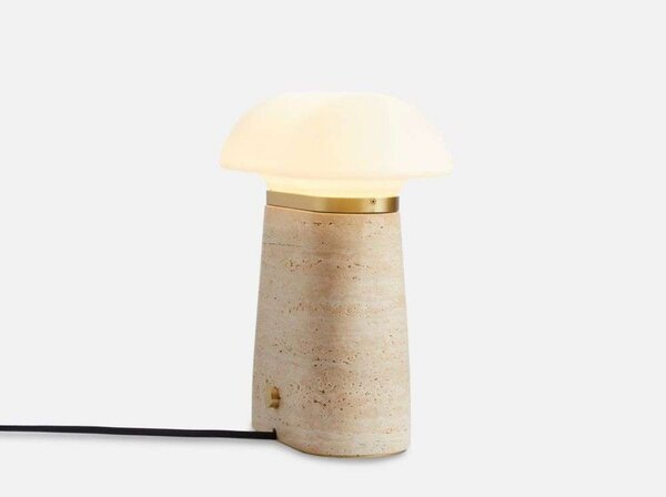 Lampa Stołowa Woud, ściemnialny, beżowy, salon, kamień