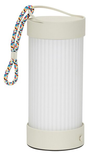Zewnętrzna Lampa Hübsch, Camp, ściemnialny, beżowy, taras, szkło