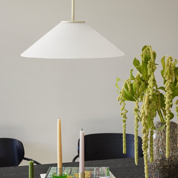 Lampa Wisząca Hübsch, Solid, beżowy, jadalnia, szkło, design