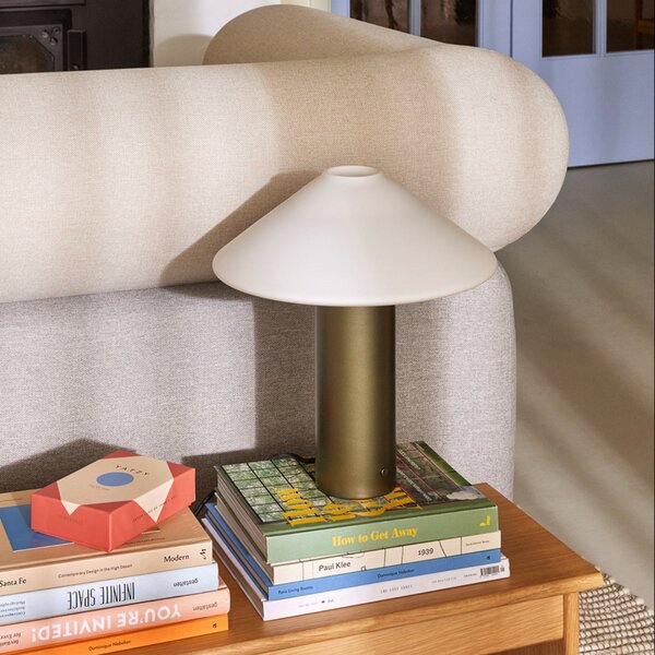 Lampa Stołowa Hübsch, Orbit, ściemnialny, zielony, salon, metal, design