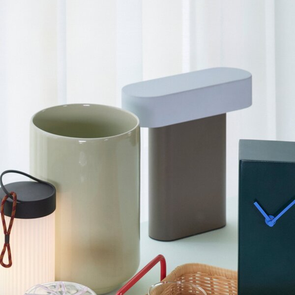 Lampa Stołowa Hübsch, Sleek, ściemnialny, brąz rdzawy, salon, metal, design