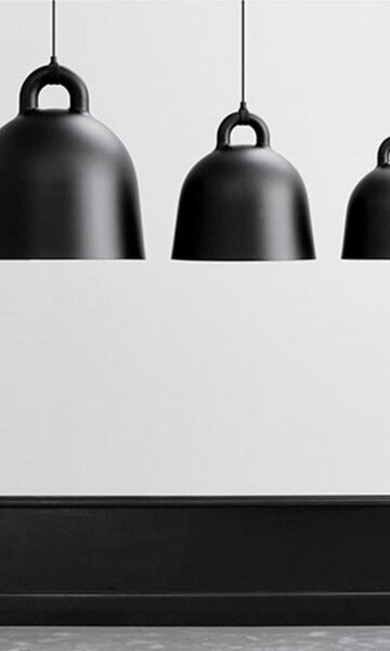Lampa Wisząca Normann Copenhagen, czarny, salon, aluminium