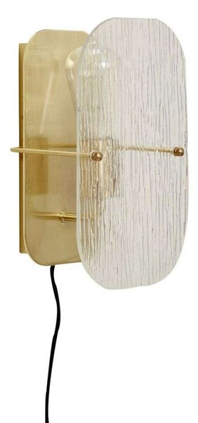Lampa Ścienna Hübsch, złoty | mosiężny, salon, metal, vintage