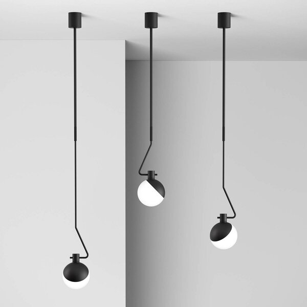 Lampa Wisząca GRUPA, Baluna, ściemnialny, czarny, salon, metal, design