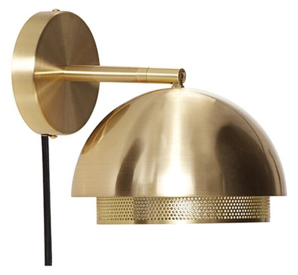 Lampa Ścienna Hübsch, złoty | mosiężny, salon, metal