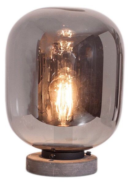 Lampa Stołowa By Rydéns, Leola, szary, salon, szkło