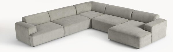 Sofa narożna XL ze sztruksu Melva