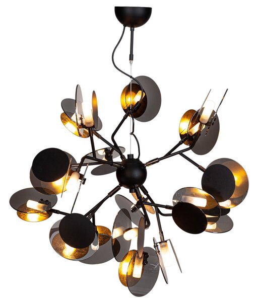 Lampa Wisząca By Rydéns, Turno, ściemnialny, czarny, salon, metal, design