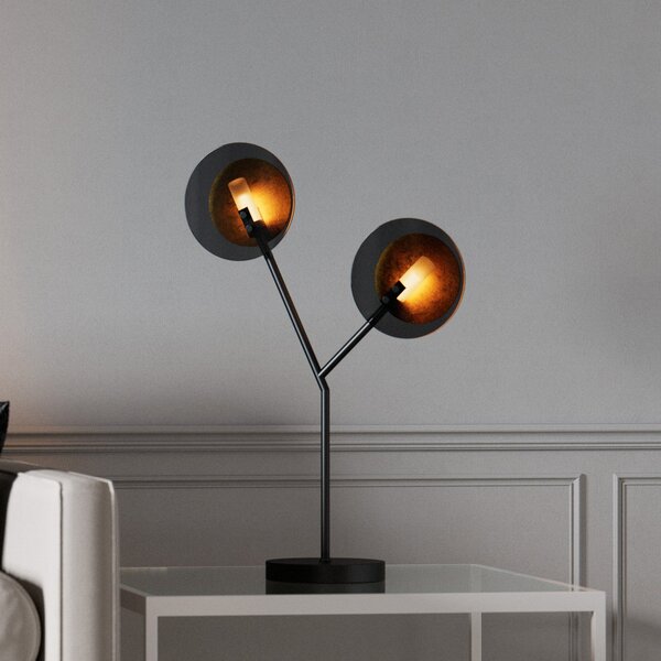 Lampa Stołowa By Rydéns, Turno, czarny, salon, metal, design