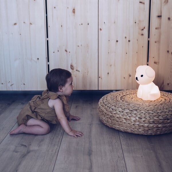 Lampa Stołowa Mr Maria, Snuffy, ściemnialny, biały, pokój dziecięcy, tworzywo sztuczne